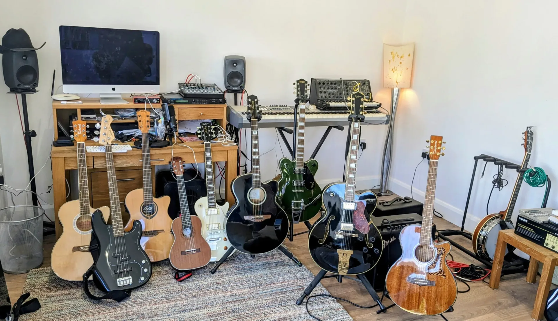 Mikes guitars in the studio